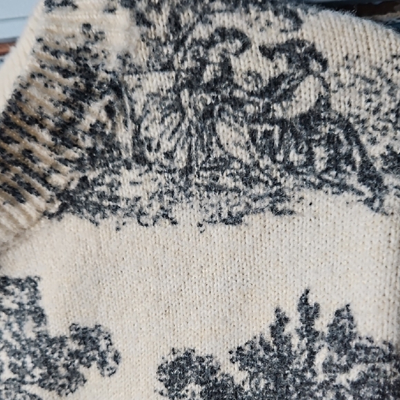 Francesca's Collections Women's Dory Postcard Scenic Sweater Crop Pullover Small - Picture 6 of 13